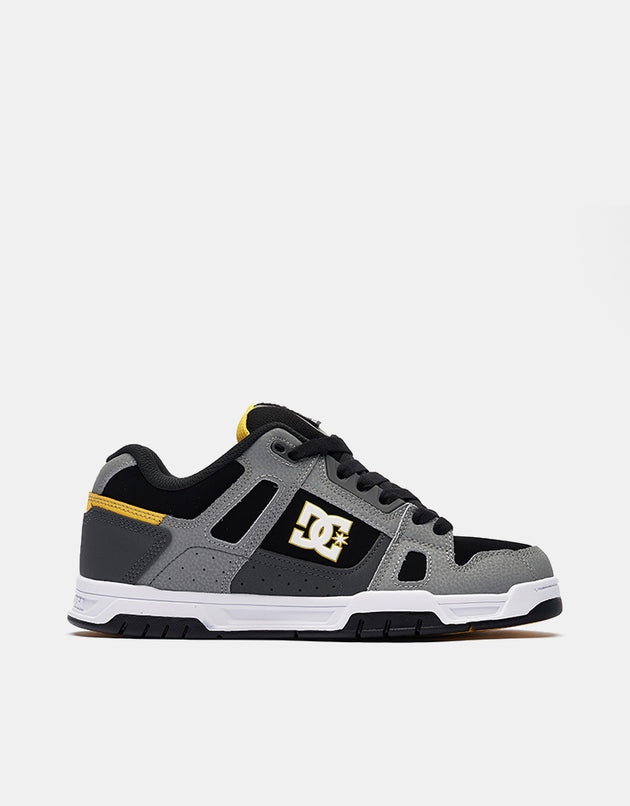 DC Stag Skate Shoes - Grey/Yellow