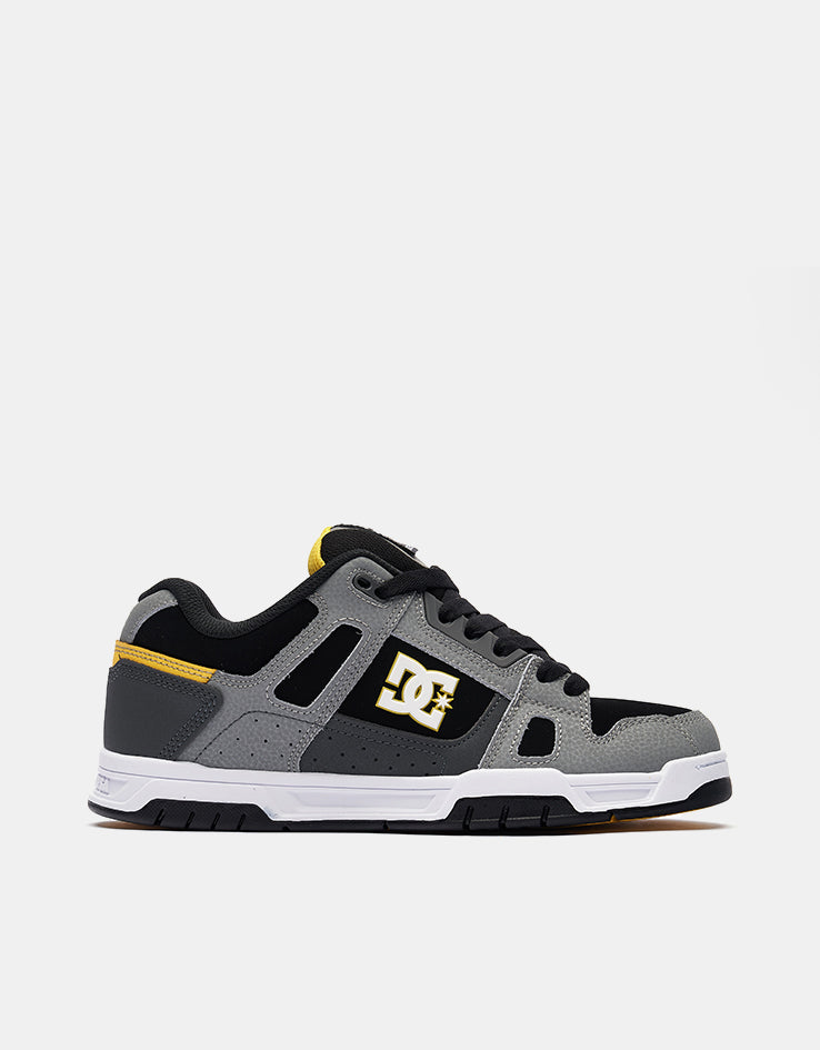 DC Stag Skate Shoes - Grey/Yellow