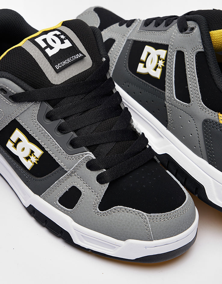 DC Stag Skate Shoes - Grey/Yellow
