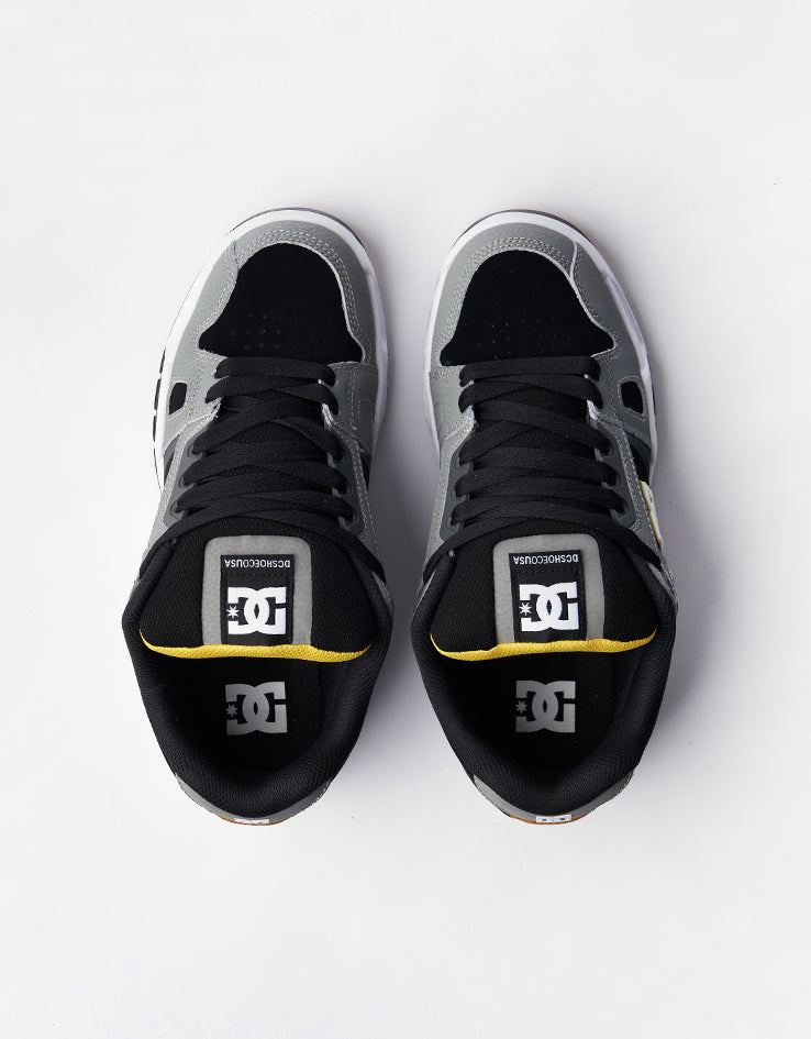 DC Stag Skate Shoes - Grey/Yellow