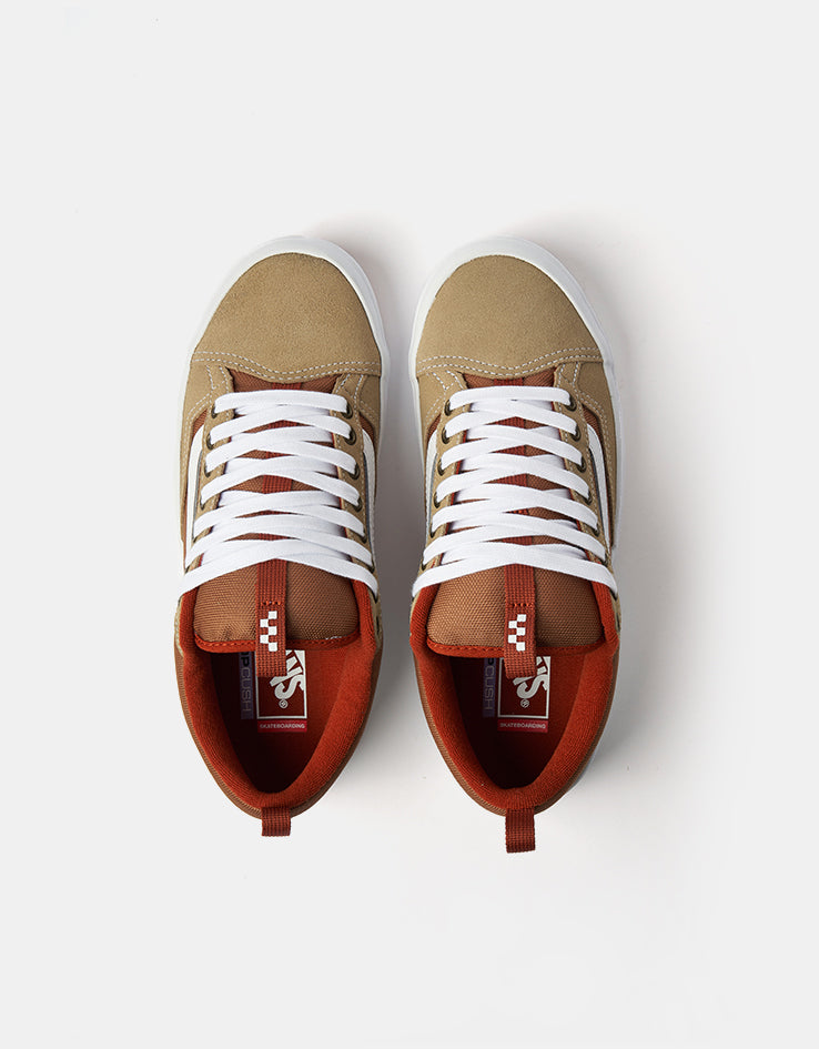 Vans Skate Old Skool 36+ Shoes - Khaki/Burnt Orange