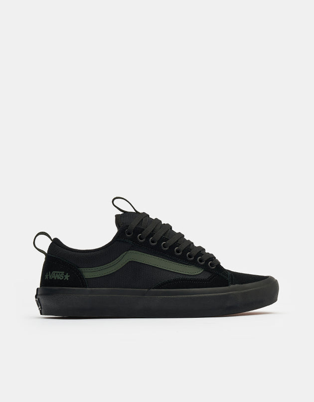 Vans Skate Old Skool 36+ Shoes - (Atiba) Black/Dark Green