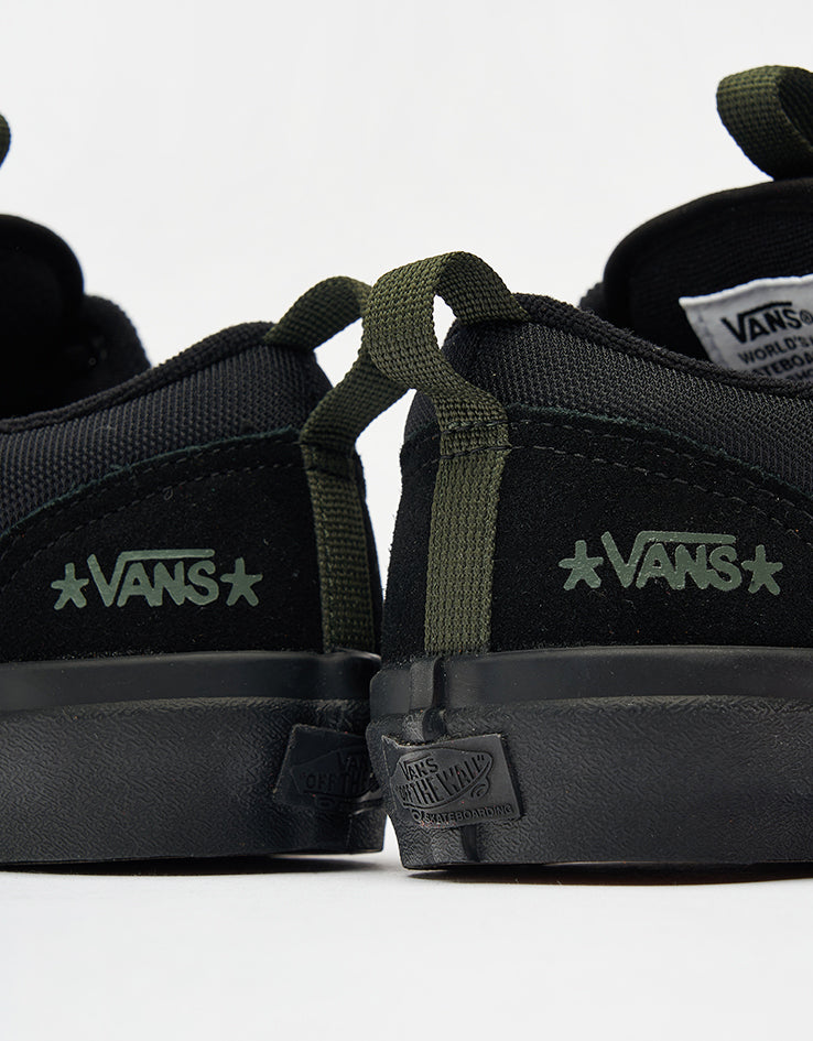 Vans Skate Old Skool 36+ Shoes - (Atiba) Black/Dark Green