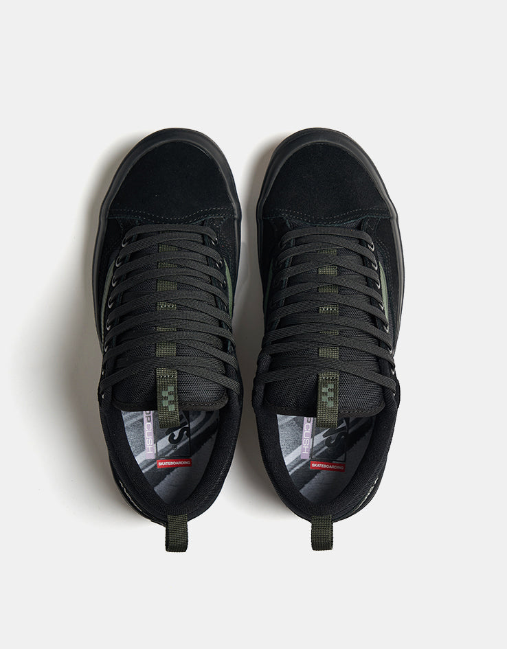 Vans Skate Old Skool 36+ Shoes - (Atiba) Black/Dark Green