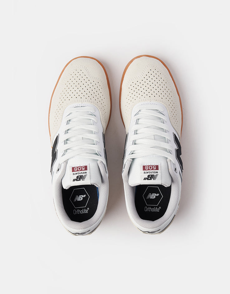 New Balance Numeric 508 Brandon Westgate Skate Shoes - White/Black/Gum