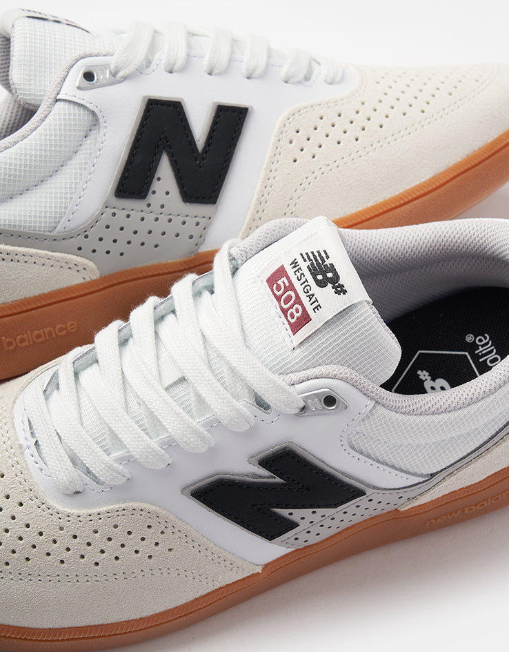 New Balance Numeric 508 Brandon Westgate Skate Shoes - White/Black/Gum