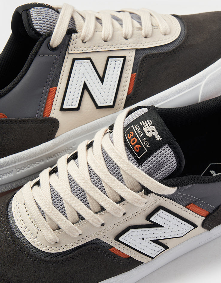 New Balance Numeric 306 Jamie Foy Skate Shoes - Dark Grey/Sea Salt