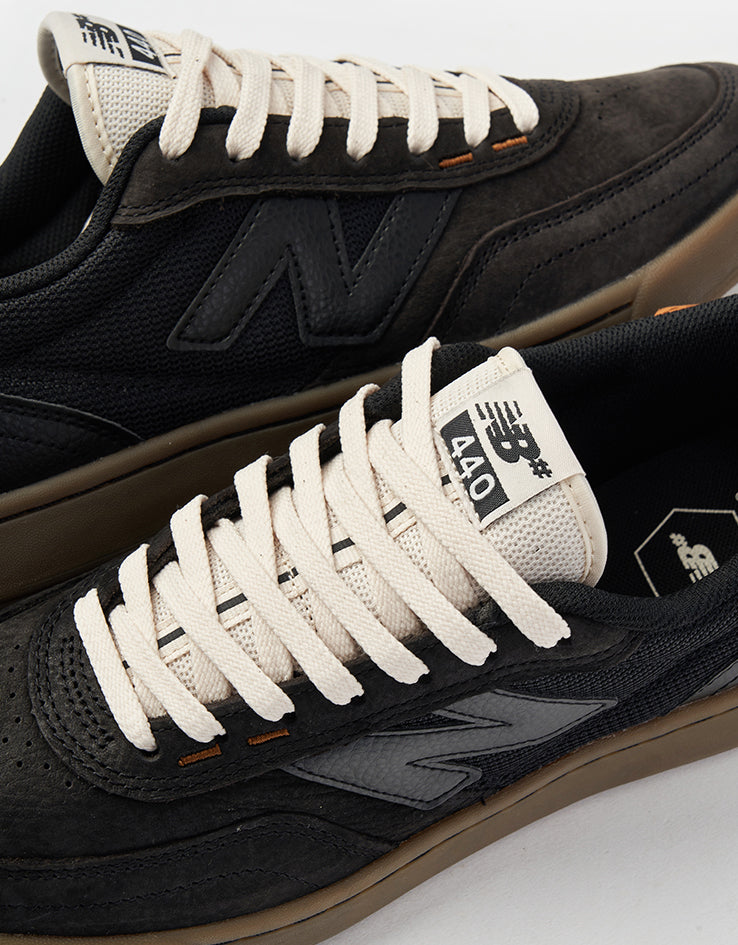 New Balance Numeric 440 Skate Shoes - Black/Orange/Gum