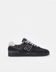 New Balance Numeric 574 Skate Shoes - Black/Grey/Black