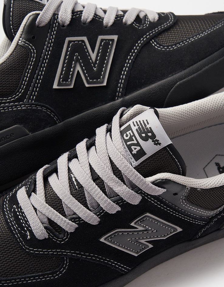 New Balance Numeric 574 Skate Shoes - Black/Grey/Black