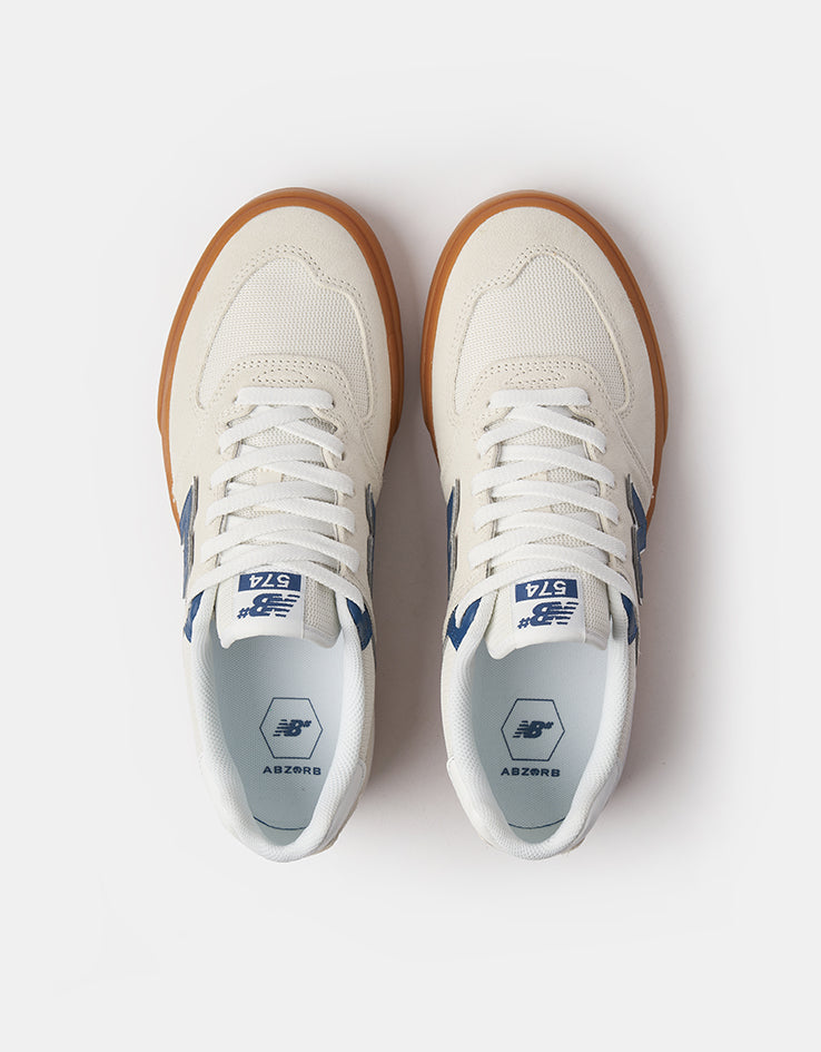 New Balance Numeric 574 Skate Shoes - Sea Salt/Blue