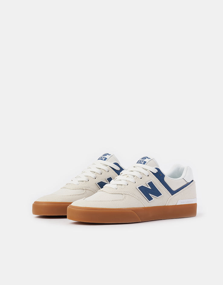 New Balance Numeric 574 Skate Shoes - Sea Salt/Blue