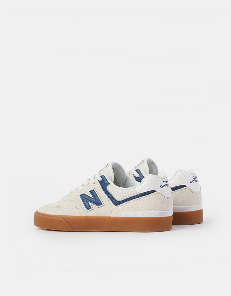 New Balance Numeric 574 Skate Shoes - Sea Salt/Blue