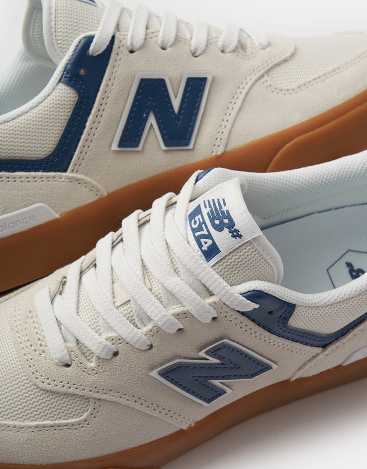 New Balance Numeric 574 Skate Shoes - Sea Salt/Blue