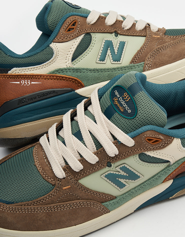 New Balance Numeric 933 Andrew Reynolds Skate Shoes - Tan/Teal