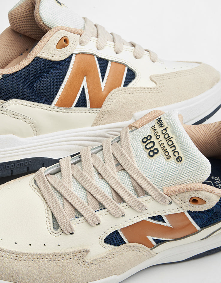 New Balance Numeric 808 Light Tiago Lemos Skate Shoes - Sea Salt/Navy