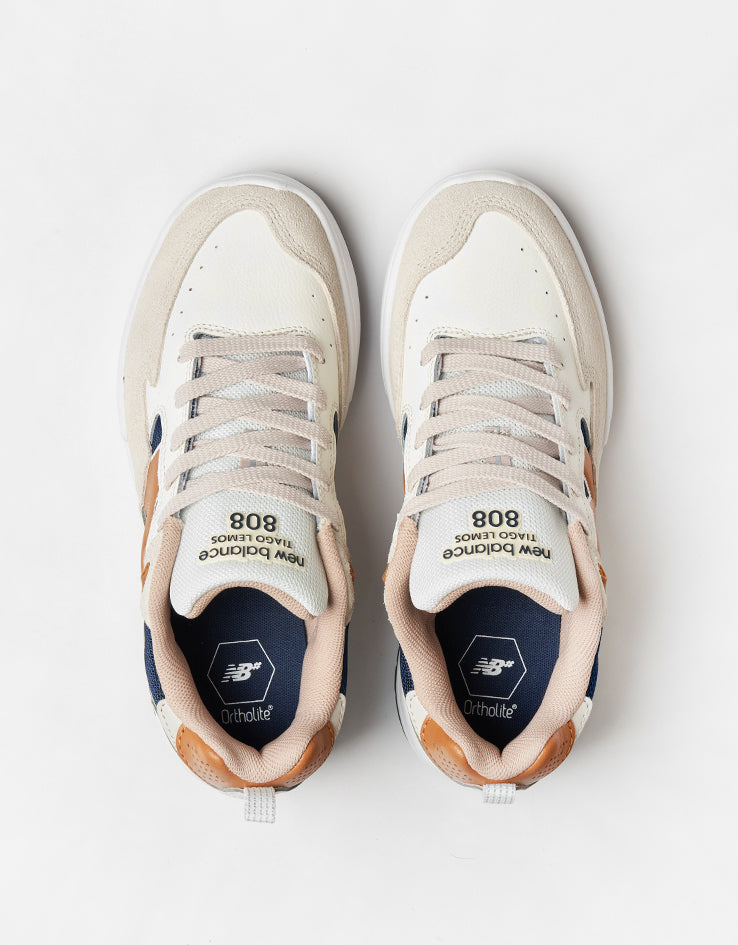 New Balance Numeric 808 Light Tiago Lemos Skate Shoes - Sea Salt/Navy