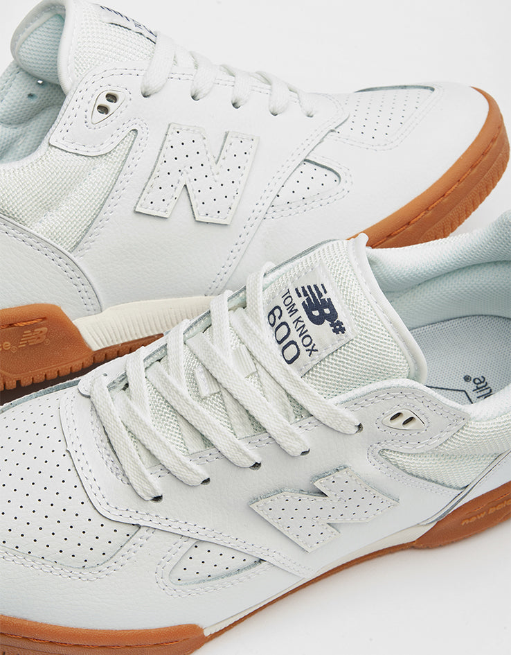 New Balance Numeric 600 Tom Knox Skate Shoes - White/Gum