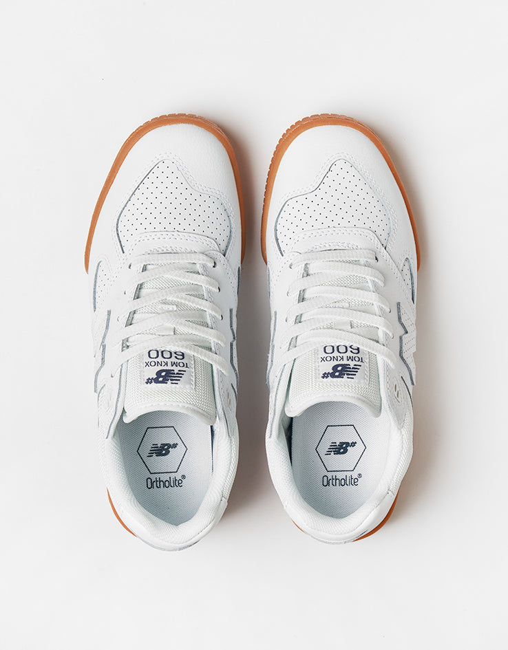 New Balance Numeric 600 Tom Knox Skate Shoes - White/Gum