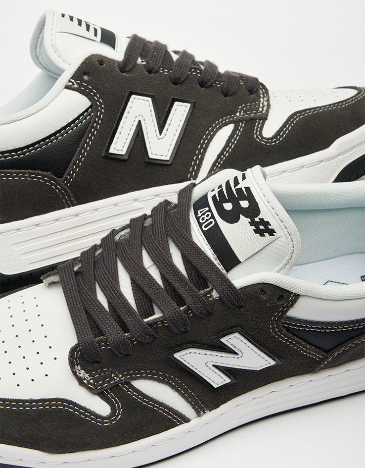 New Balance Numeric 480 Skate Shoes - Dark Grey/White