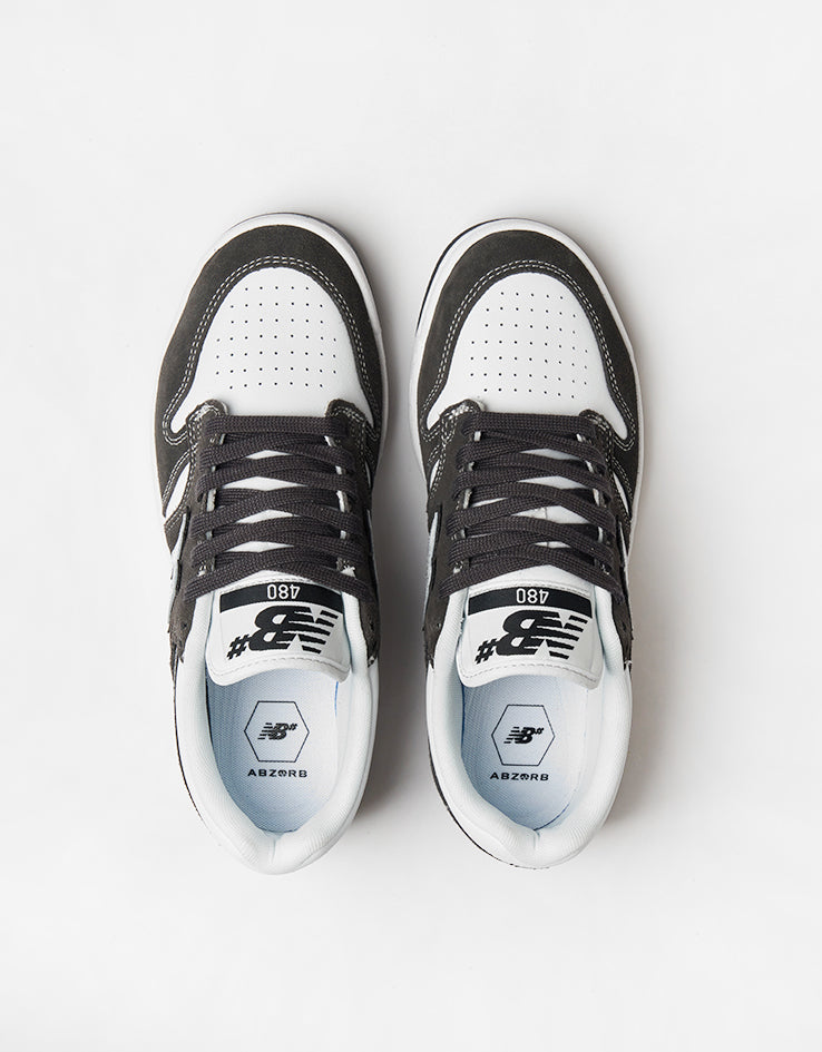 New Balance Numeric 480 Skate Shoes - Dark Grey/White