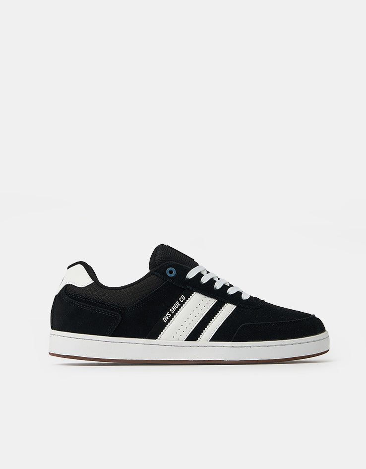 DVS Milan ST Skate Shoes - Black/Black/White Suede