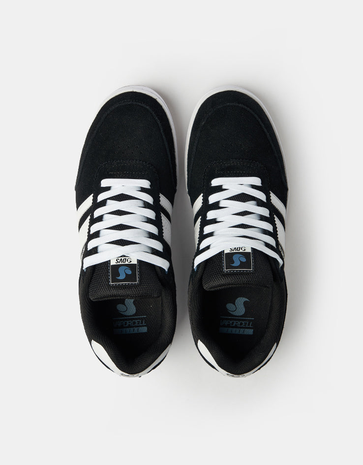 DVS Milan ST Skate Shoes - Black/Black/White Suede