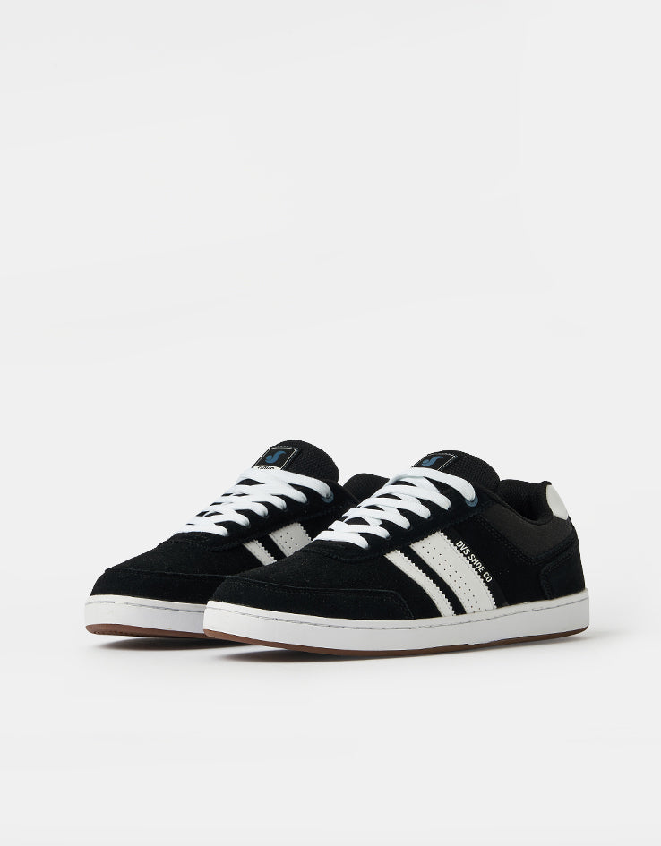 DVS Milan ST Skate Shoes - Black/Black/White Suede