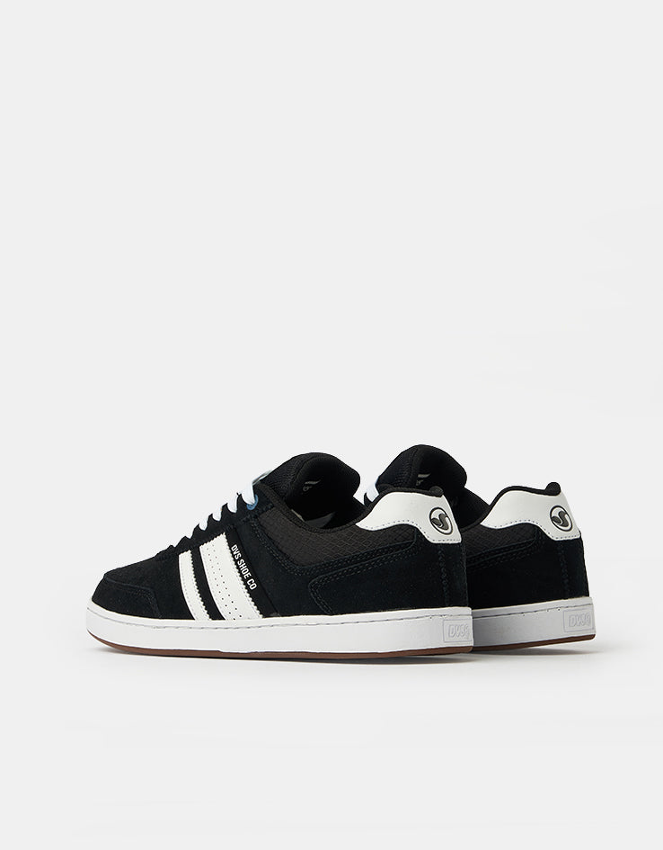 DVS Milan ST Skate Shoes - Black/Black/White Suede