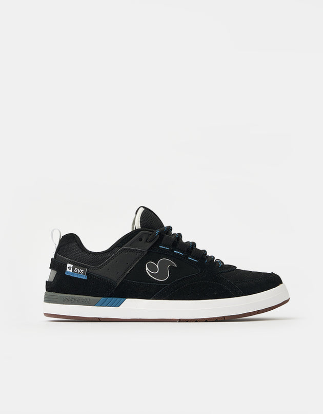 DVS Sureshock Skate Shoes - Black/White/Blue Suede