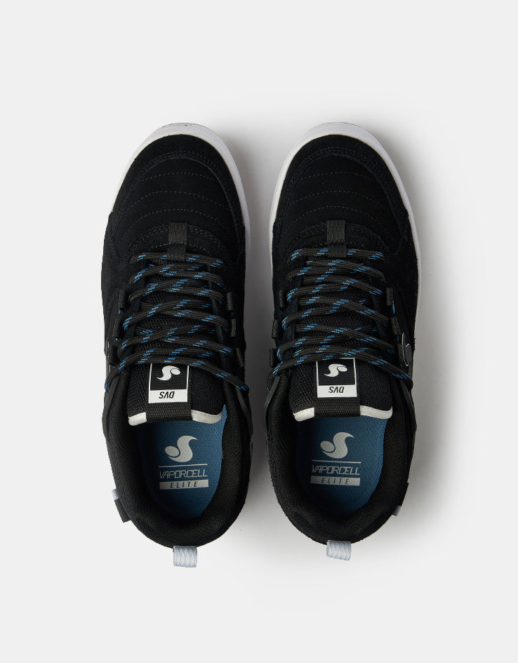 DVS Sureshock Skate Shoes - Black/White/Blue Suede