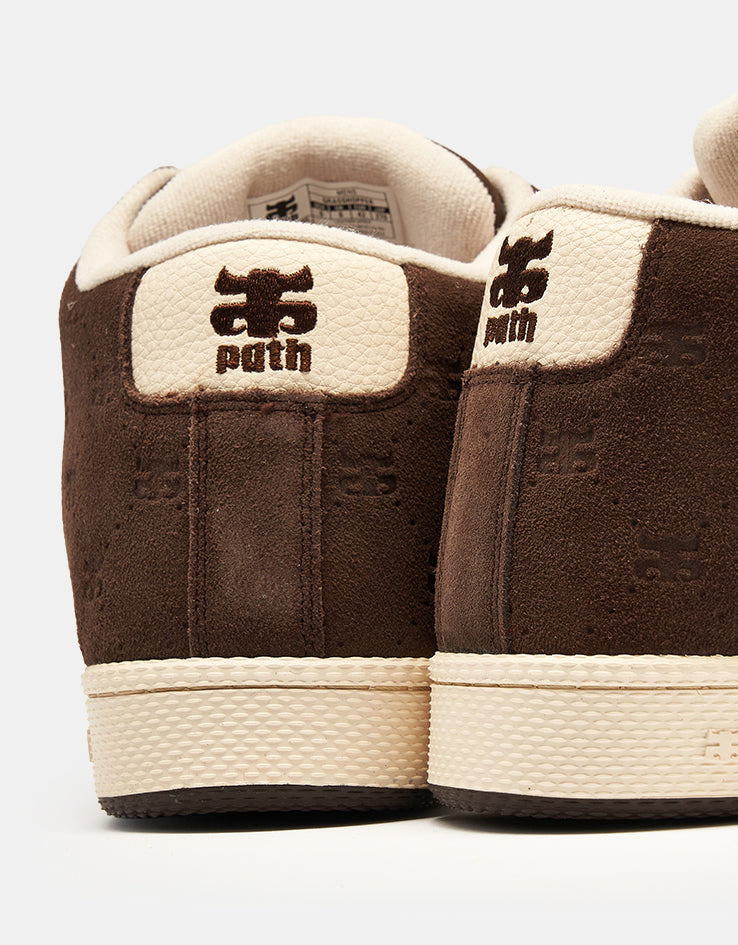 IPATH Grasshopper Skate Shoes - Embossed Brown Suede