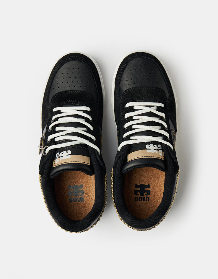 IPATH Reed Low Skate Shoes - Black Leather/Short Suede
