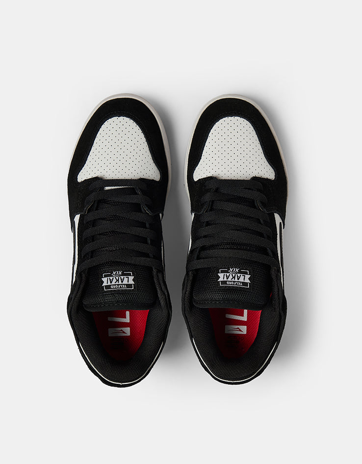 Lakai Telford Low Skate Shoes - Black/White