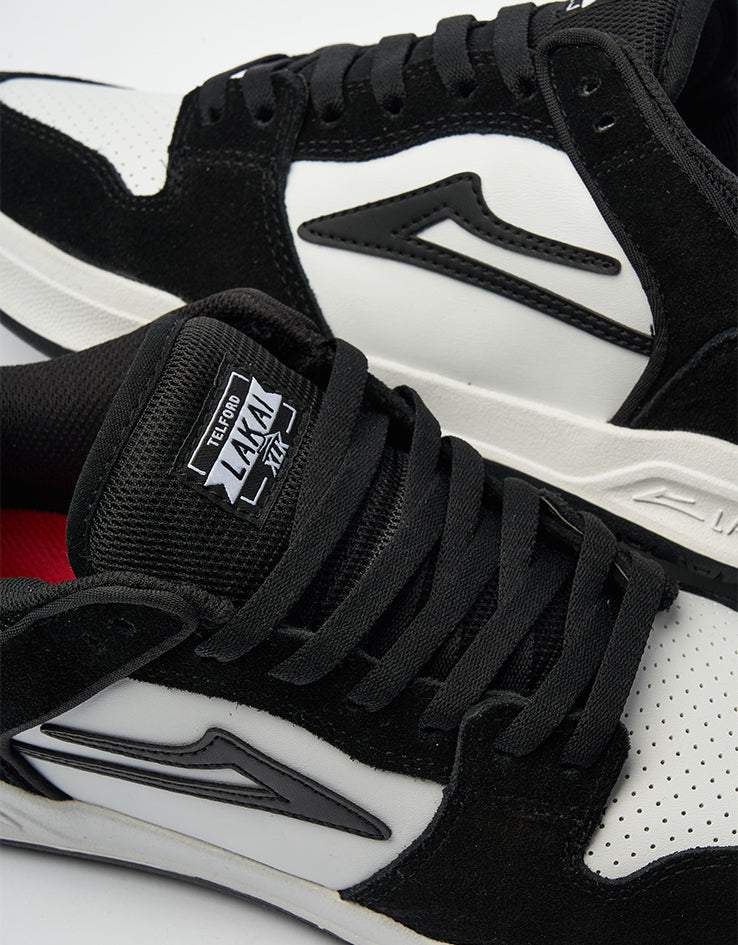 Lakai Telford Low Skate Shoes - Black/White