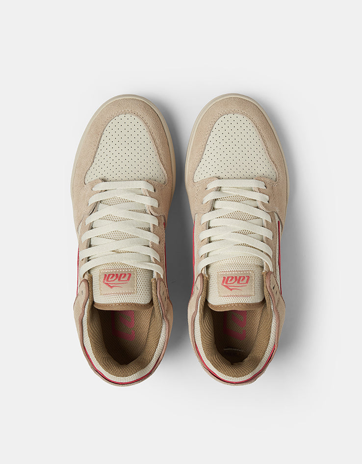 Lakai Telford Low Skate Shoes - Fog/Strawberry Suede