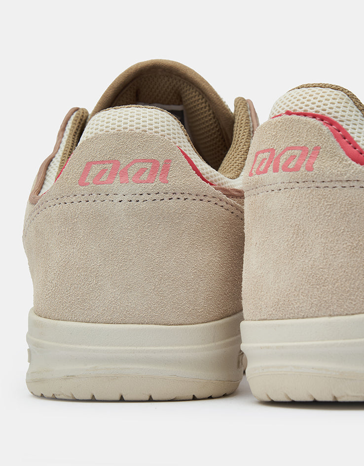 Lakai Telford Low Skate Shoes - Fog/Strawberry Suede