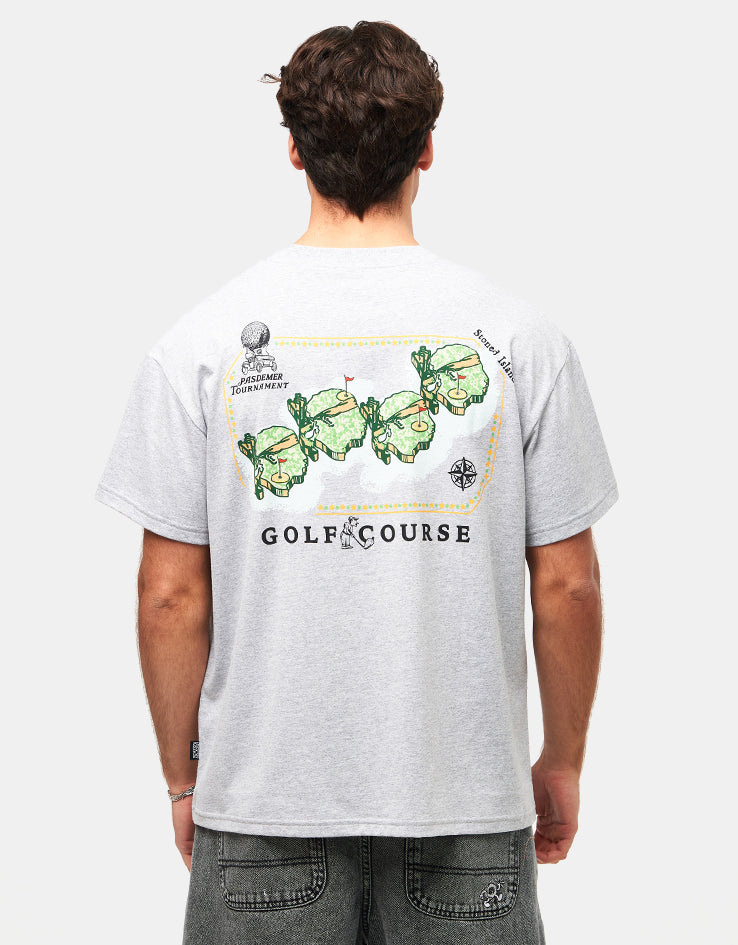 Pas De Mer Golf Course T-Shirt - Grey Melange