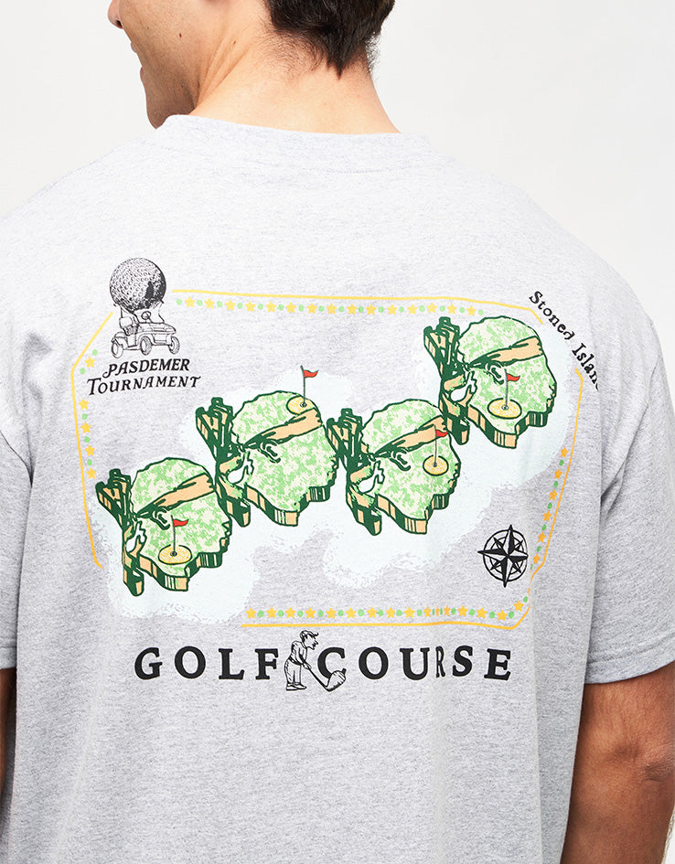 Pas De Mer Golf Course T-Shirt - Grey Melange