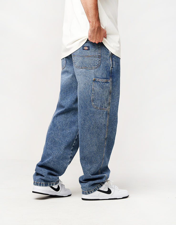 Dickies Madison Baggy Denim Pant - Rinsed Blue W/ Fade