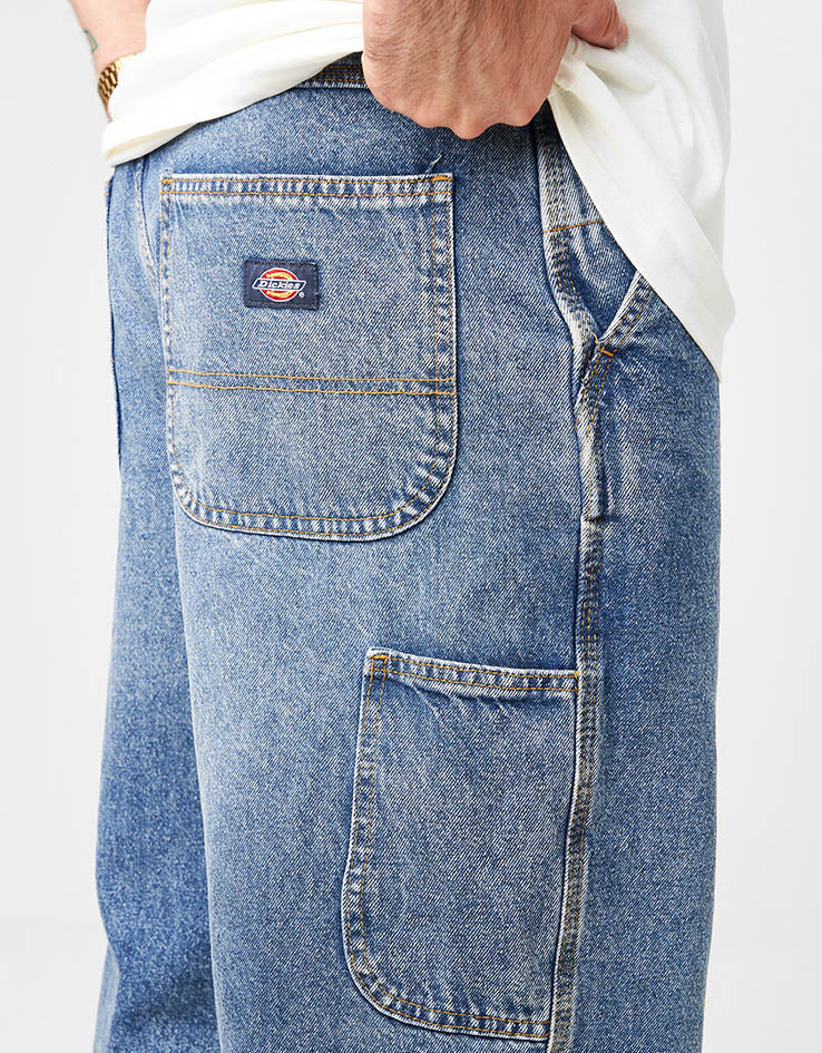 Dickies Madison Baggy Denim Pant - Rinsed Blue W/ Fade
