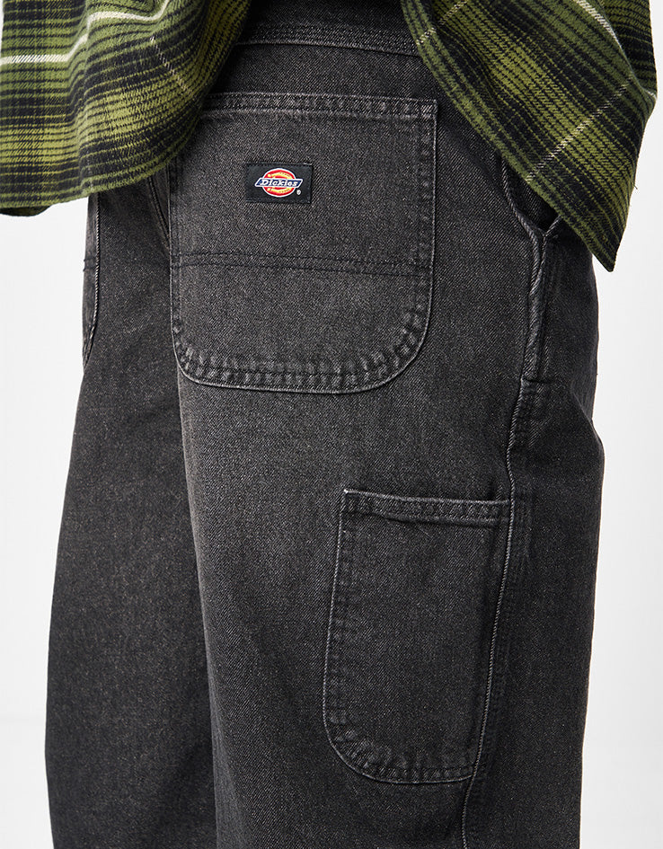 Dickies Madison Baggy Denim Pant - Black Wash Faded