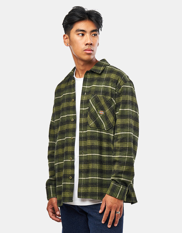 Dickies Forest Check L/S Shirt - Cypress