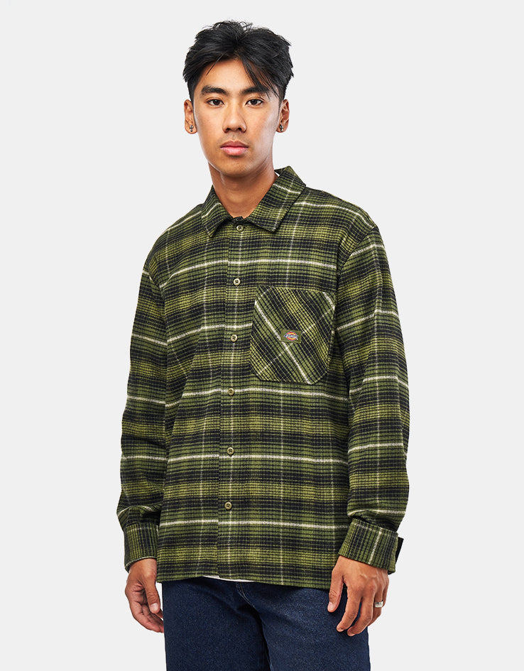 Dickies Forest Check L/S Shirt - Cypress