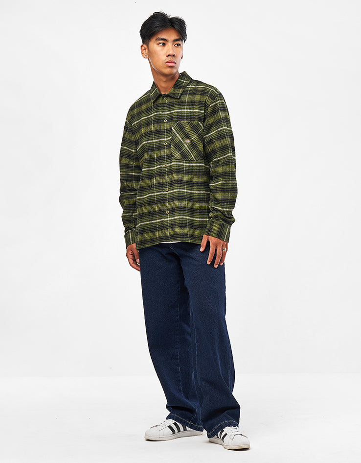 Dickies Forest Check L/S Shirt - Cypress