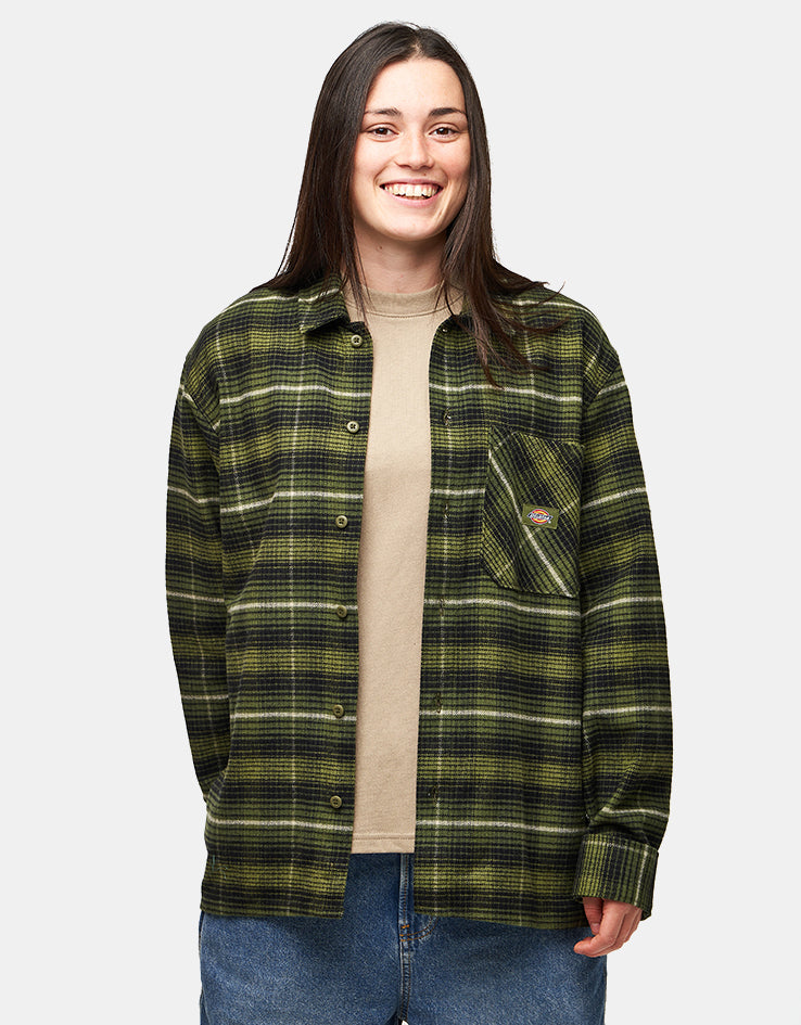 Dickies Forest Check L/S Shirt - Cypress