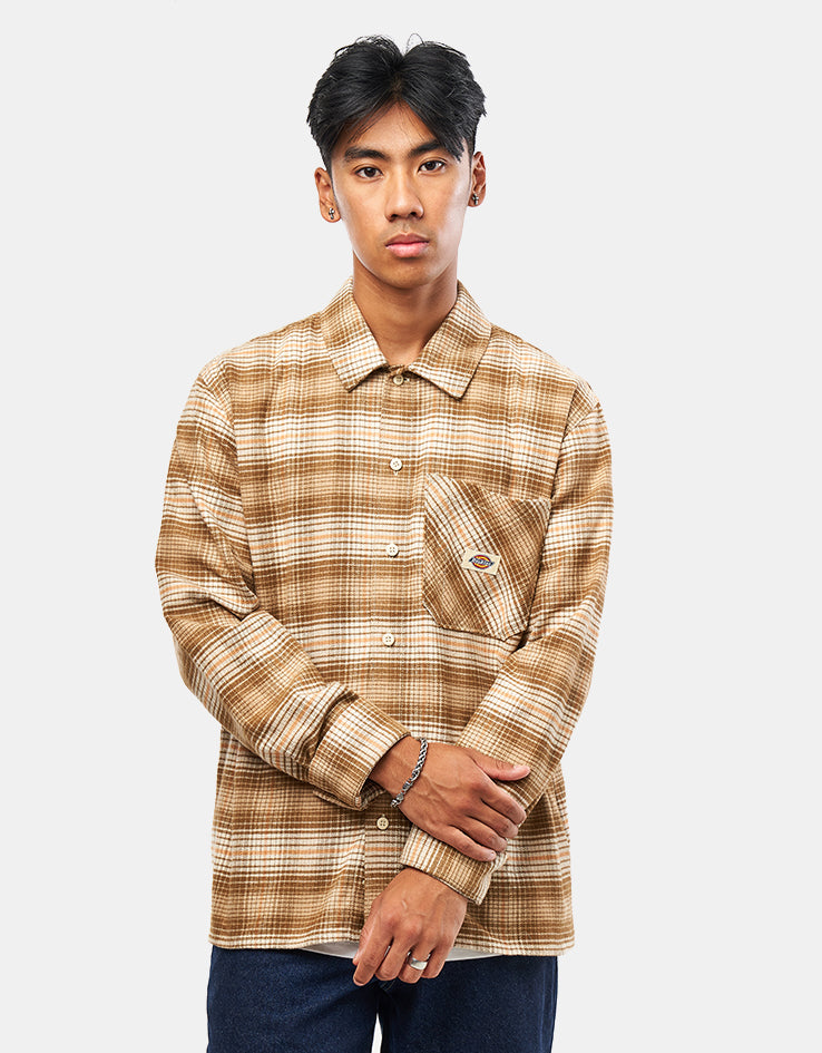 Dickies Forest Check L/S Shirt - Wood Ash