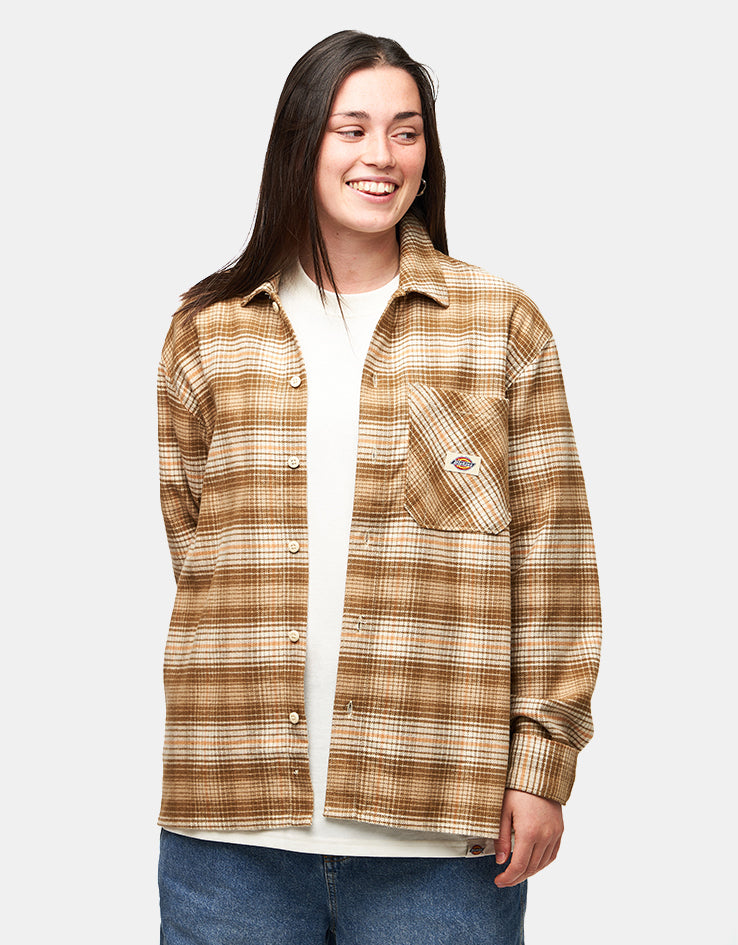 Dickies Forest Check L/S Shirt - Wood Ash