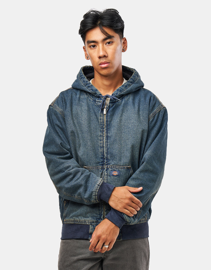 Dickies Hilham Hooded Jacket - Khaki Tinted Blue