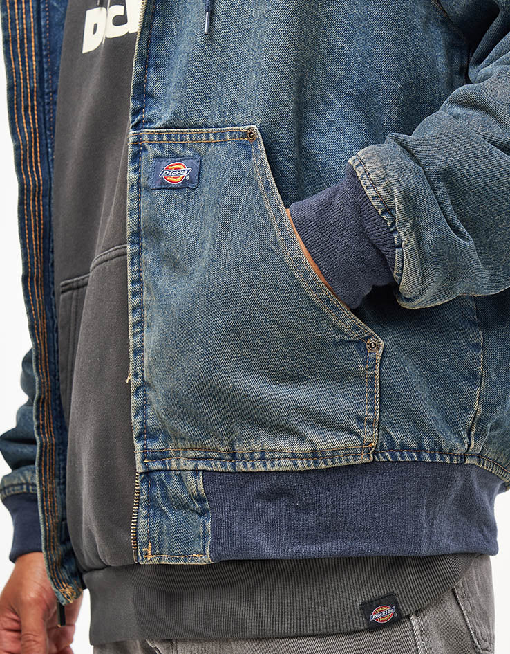 Dickies Hilham Hooded Jacket - Khaki Tinted Blue